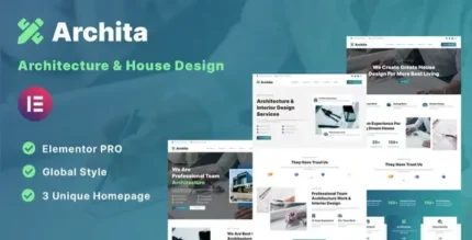 Archita – Architecture & Interior Design Elementor Template Kit - GPLRock.Com