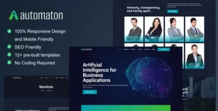 Automaton – Artificial Intelligence & Technology Services El…or Template Kit - GPLRock.Com