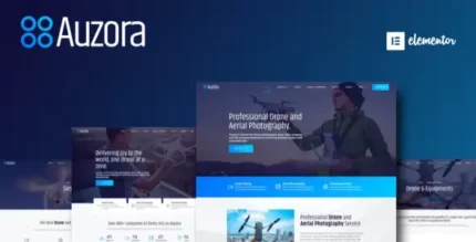 Auzora – Drone Aerial Photography Elementor Template Kit - GPLRock.Com