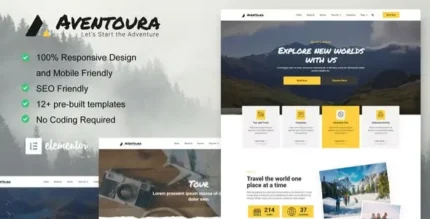Aventoura – Travel & Tour Agency Elementor Template Kit - GPLRock.Com