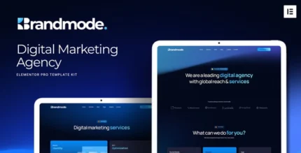 Brandmode - Digital Marketing Agency Elementor Template Kit - GPLRock.Com