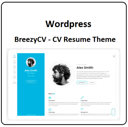 BreezyCV - CV Resume Theme - Gpl theme