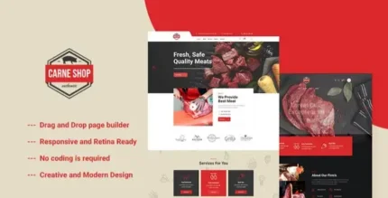 Carne – Meat Shop Elementor Template Kit - GPLRock.Com