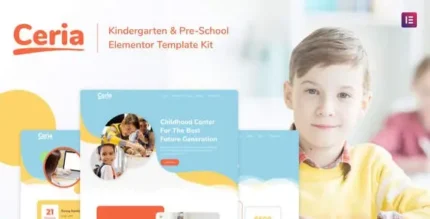 Ceria – Kindergarten & Pre-School Elementor Template Kit - GPLRock.Com