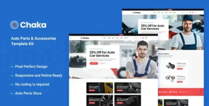 Chakta – Auto Parts Store & Accessories Elementor Template Kit - GPLRock.Com