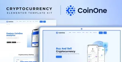 CoinOne – Cryptocurrency Elementor Template Kit - GPLRock.Com