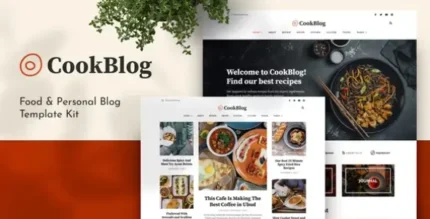 CookBlog – Food & Personal Blog Elementor Template Kit - GPLRock.Com