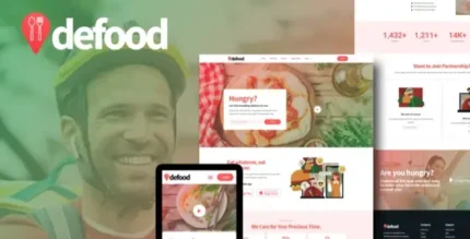 DeFood – Food Delivery Elementor Template Kit - GPLRock.Com