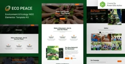 EcoPeace – Environment & Ecology NGO Elementor Template Kit - GPLRock.Com
