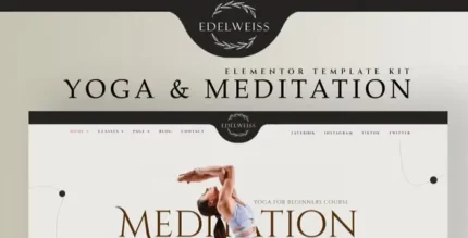 Edelweiss – Yoga & Meditation Elementor Template Kit - GPLRock.Com