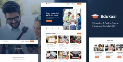 Edukasi – Education & Online Course Elementor Template Kit - GPLRock.Com