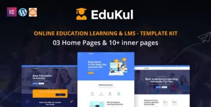 Edukul – Online Learning & Education Template Kit - GPLRock.Com