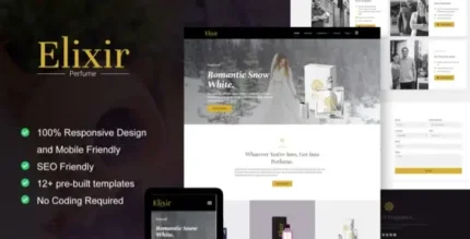 Elixir – Perfume Maker Elementor Template Kit - GPLRock.Com