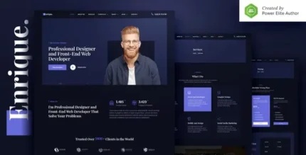 Enrique – Personal CV-Resume & Portfolio Elementor Template Kit - GPLRock.Com