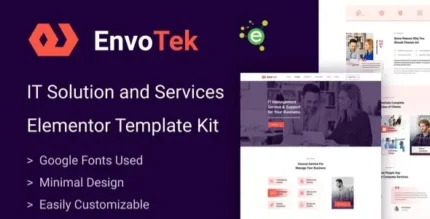EnvoTek – IT Solution & Services Elementor Template Kit - GPLRock.Com