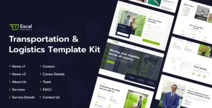 Escal Transportation & Logistics Elementor Template Kit - GPLRock.Com