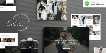 Esthetic – Wedding Photography Elementor Template Kit - GPLRock.Com