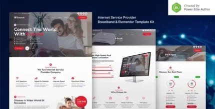 Evernet – Broadband & Internet Service Provider Elementor Template Kit - GPLRock.Com