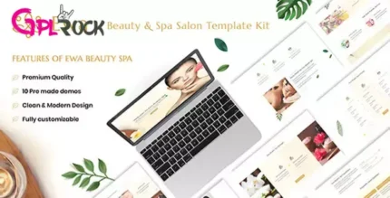 Ewa – Beauty & Spa Salon Elementor Template Kit - GPLRock.Com
