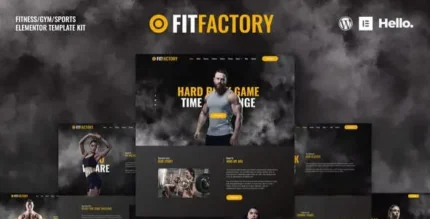 Fit Factory – Fitness Gym Elementor Template Kit - GPLRock.Com