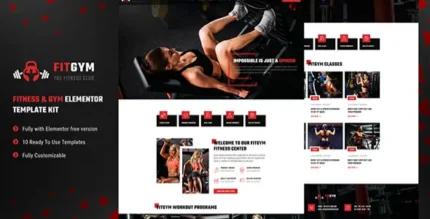 FitGym – Fitness & Gym Elementor Template Kit - GPLRock.Com