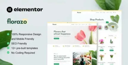 Florazo – WooCommerce Florist & Flower Shop Elementor Template Kit - GPLRock.Com
