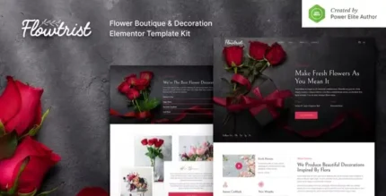 Flowtrist – Flower Boutique & Florist Elementor Template Kit - GPLRock.Com