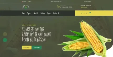 Grain Grower – Agriculture Farm & Farmers Elementor Template Kit - GPLRock.Com