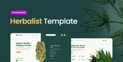 Herbalist – Medical Marijuana Store Elementor Template Kit - GPLRock.Com