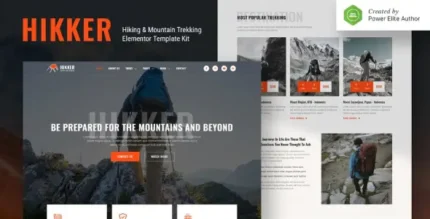Hikker – Hiking & Mountain Trekking Elementor Template Kit - GPLRock.Com