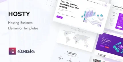 Hosty – Hosting Services Elementor Template Kit - GPLRock.Com