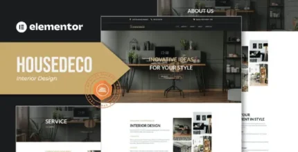 Housedeco – Interior Design Elementor Template Kit - GPLRock.Com