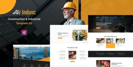 Indusc – Construction & Industrial Elementor Template Kit - GPLRock.Com
