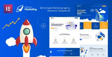 Influence Marketing – SEO & Digital Agency Elementor Template Kit - GPLRock.Com
