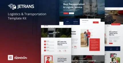 Jetrans – Logistics & Transportation Elementor Template Kit - GPLRock.Com