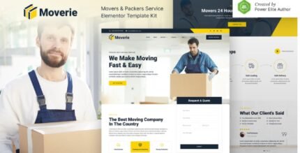Moverie – Movers & Packers Service Elementor Template Kit - GPLRock.Com