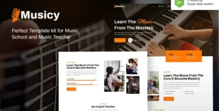 Musicy – Music School Elementor Template Kit - GPLRock.Com