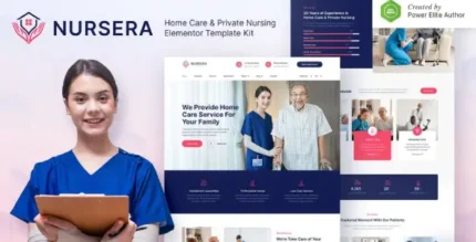 Nursera – Home Care & Private Nursing Services Elementor Template Kit - GPLRock.Com