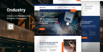 Ondustry – Industry & Manufacturing Elementor Template Kit - GPLRock.Com