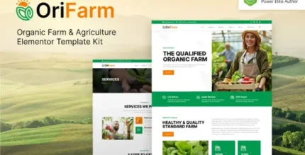 OriFarm – Organic Farm & Agriculture Elementor Template Kit - GPLRock.Com