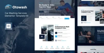 Otowash – Car Washing & Cleaning Services Elementor Template Kit - GPLRock.Com