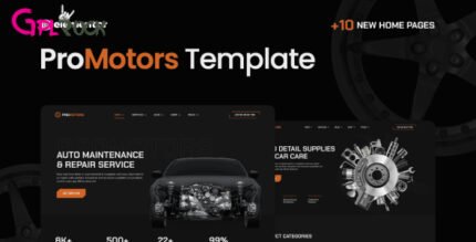 ProMotors – Car Service and Detailing Elementor Template Kit - GPLRock.Com