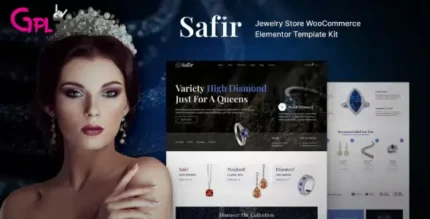 Safir – Jewelry Store WooCommerce Elementor Template Kit - GPLRock.Com