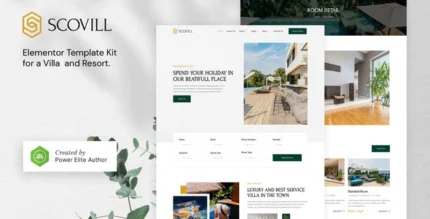 Scovill - Luxury Villa & Resort Elementor Template Kit - GPLRock.Com