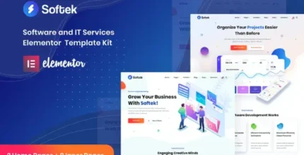Softek – Software IT Solutions Elementor Template Kit - GPLRock.Com
