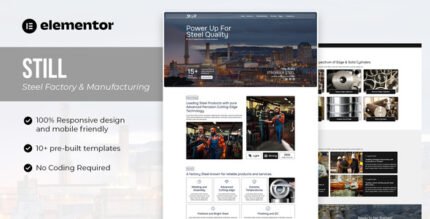 Still - Steel Factory & Manufacturing Elementor Template kit - GPLRock.Com