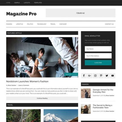 StudioPress Magazine Pro Genesis WordPress Theme - Gpl theme