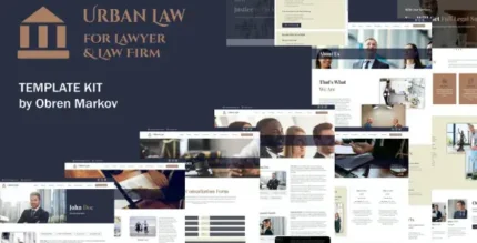 Urban Law – Lawyer & Law Firm Elementor Template Kit - GPLRock.Com