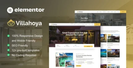 Villahoya - Villa Vacation Rental Elementor Template Kit - GPLRock.Com