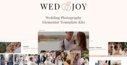 Wedjoy – Wedding Photography Elementor Template Kit - GPLRock.Com